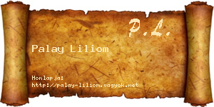Palay Liliom névjegykártya